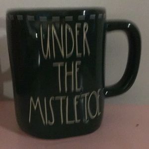 Rae Dunn merry Christmas green under the mistletoe mug
